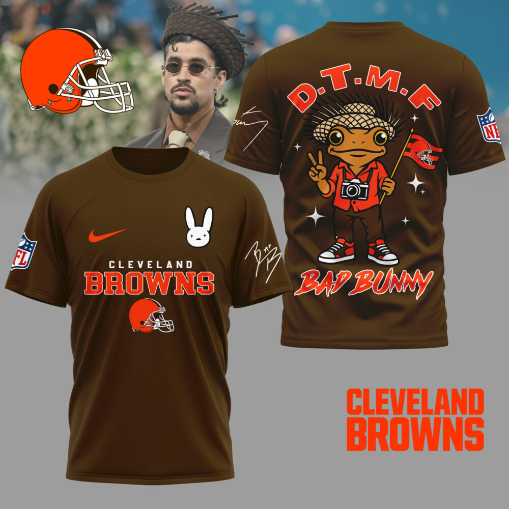 Cleveland Browns | Premium NFL Bad Bunny 3D Shirt TD