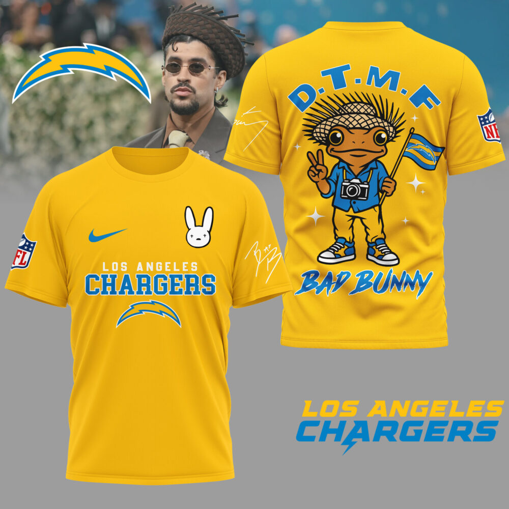 Los Angeles Chargers | Premium NFL Bad Bunny 3D Shirt TD