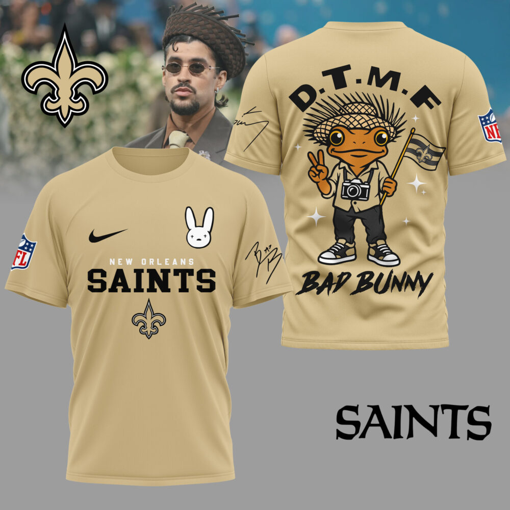 New Orleans Saints | Premium NFL Bad Bunny 3D Shirt TD