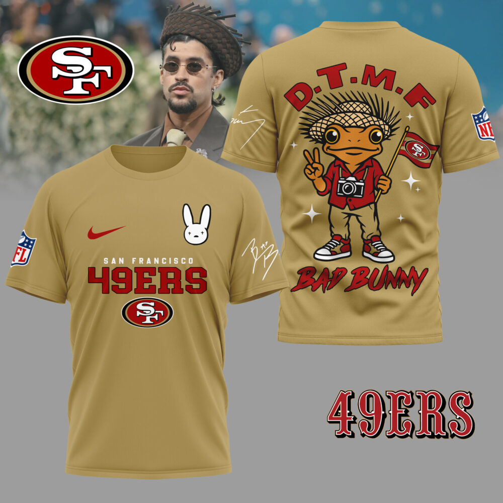 San Francisco 49ers | Premium NFL Bad Bunny 3D Shirt TD
