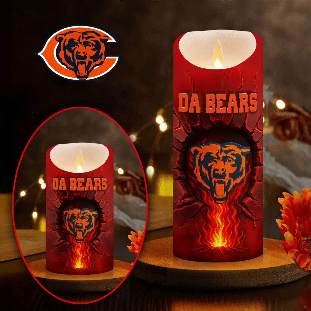 Chicago Bears | Premium NFL Game Day Led Candle NY - 10.16cm