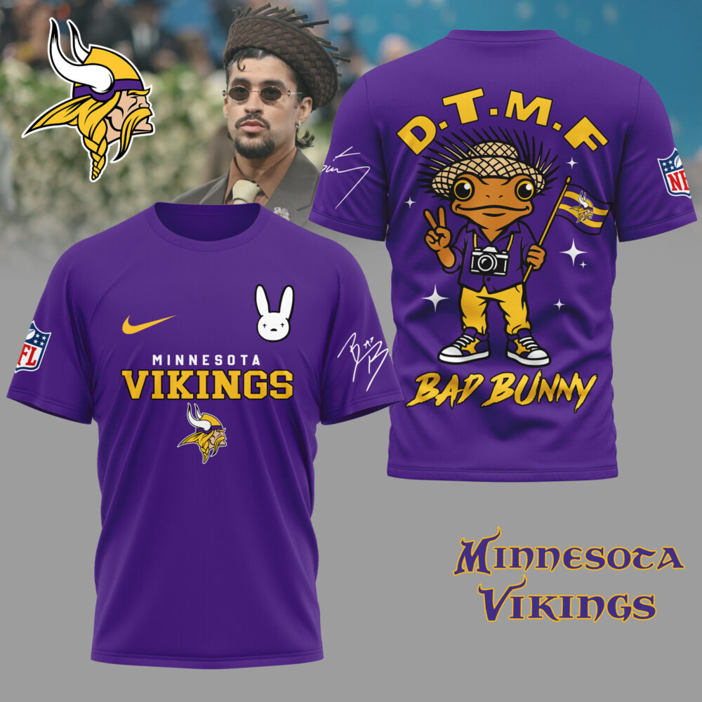 Minnesota Vikings | Premium NFL Bad Bunny 3D Shirt TD