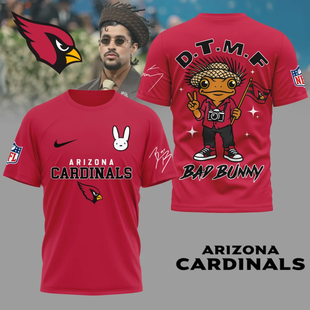 Arizona Cardinals | Premium NFL Bad Bunny 3D Shirt TD