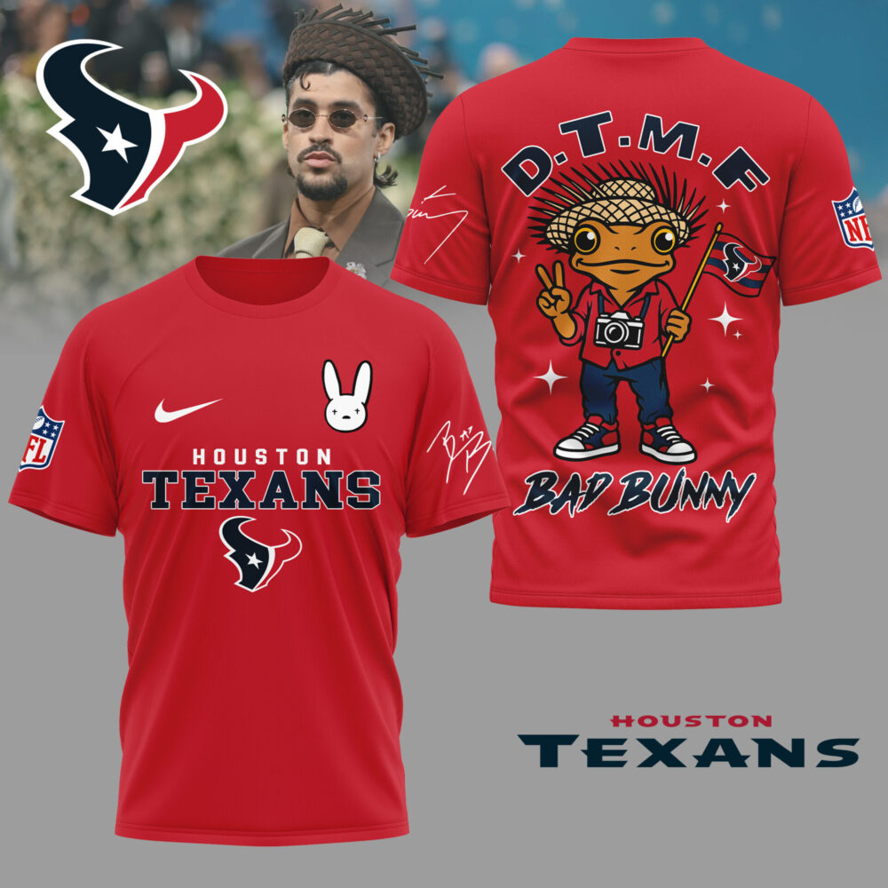 Houston Texans | Premium NFL Bad Bunny 3D Shirt TD