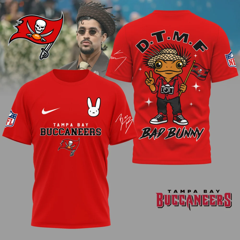 Tampa Bay Buccaneers | Premium NFL Bad Bunny 3D Shirt TD