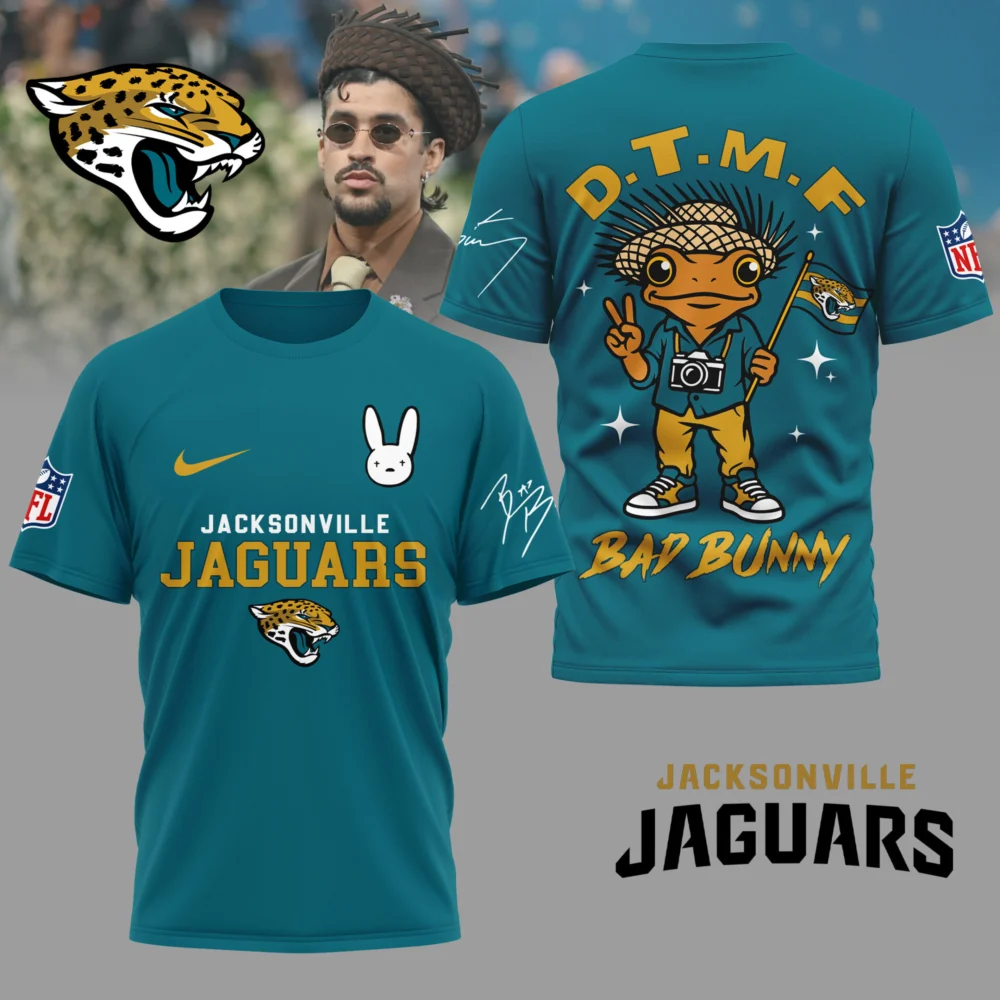 Jacksonville Jaguars | Premium NFL Bad Bunny 3D Shirt TD
