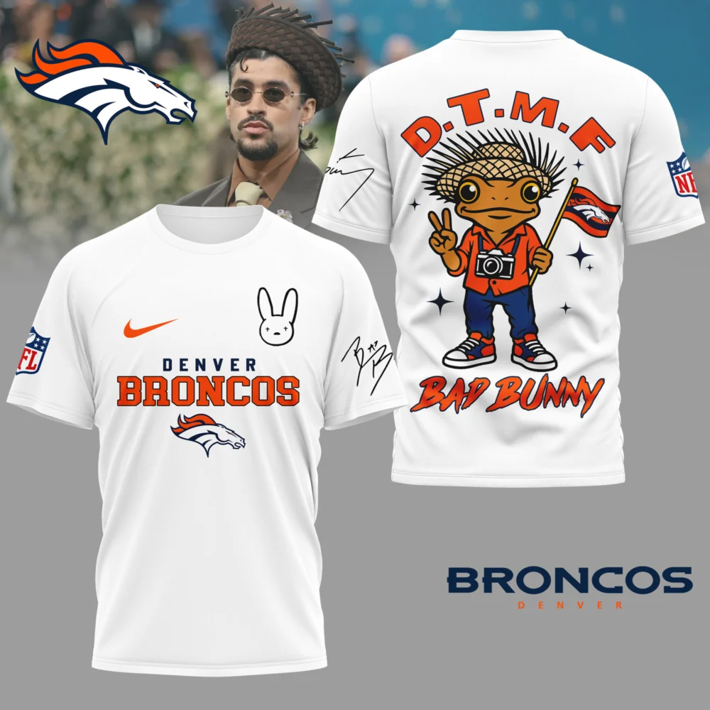 Denver Broncos | Premium NFL Bad Bunny 3D Shirt TD