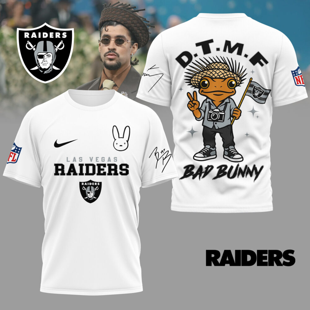 Las Vegas Raiders | Premium NFL Bad Bunny 3D Shirt TD