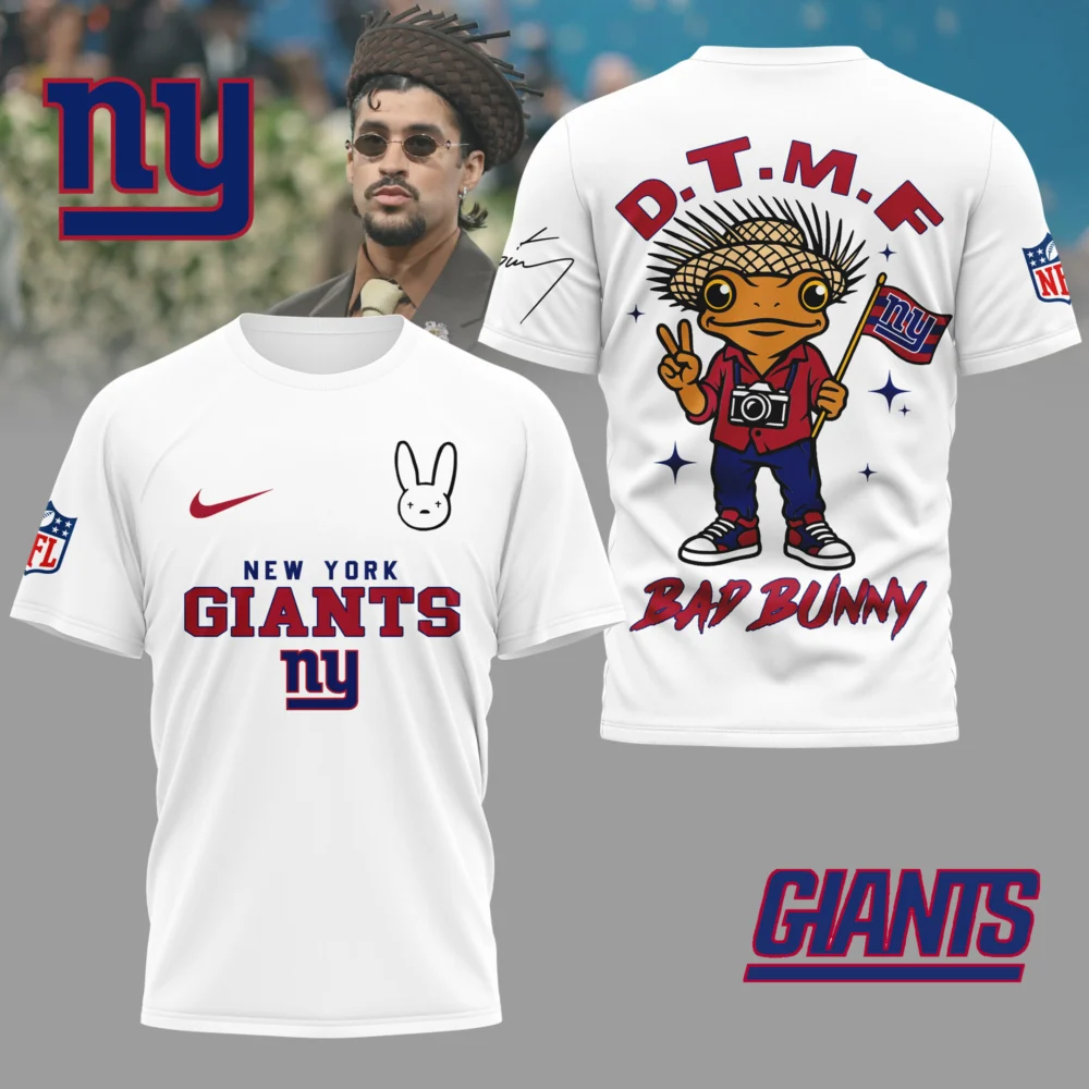 New York Giants | Premium NFL Bad Bunny 3D Shirt TD