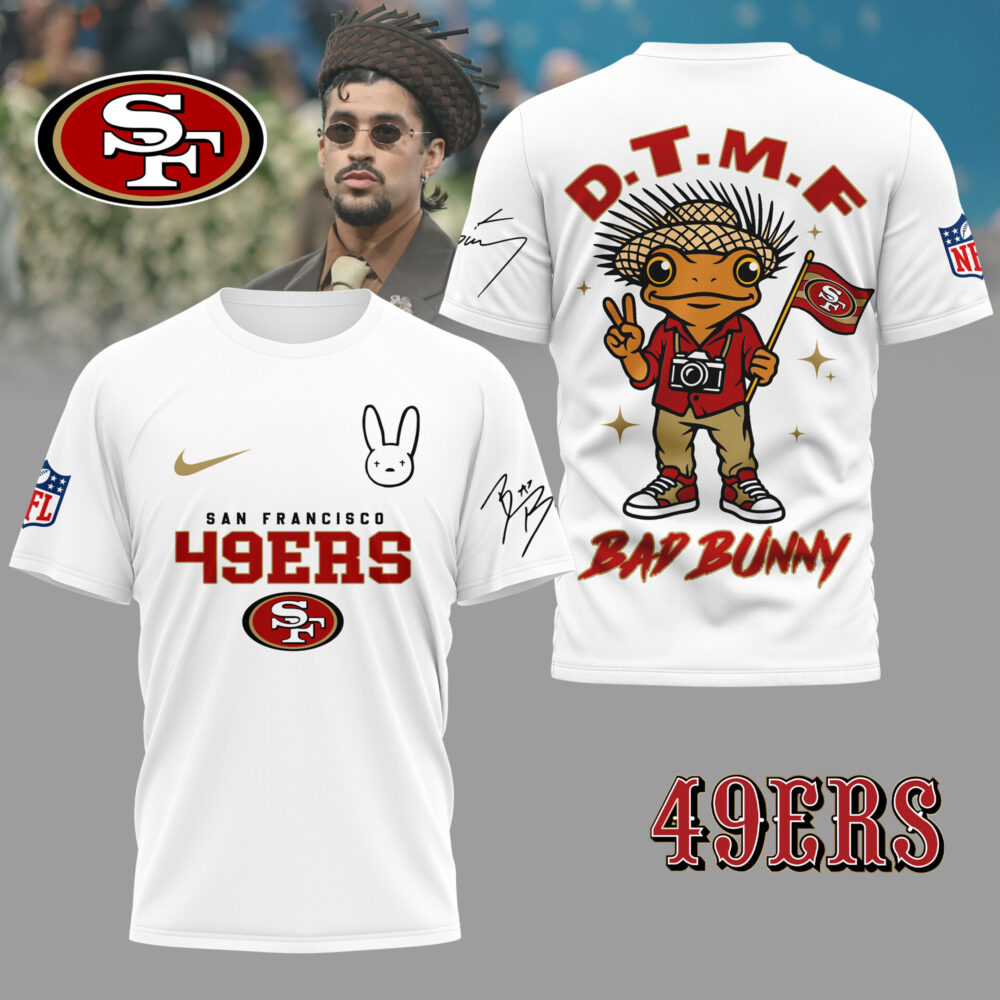 San Francisco 49ers | Premium NFL Bad Bunny 3D Shirt TD