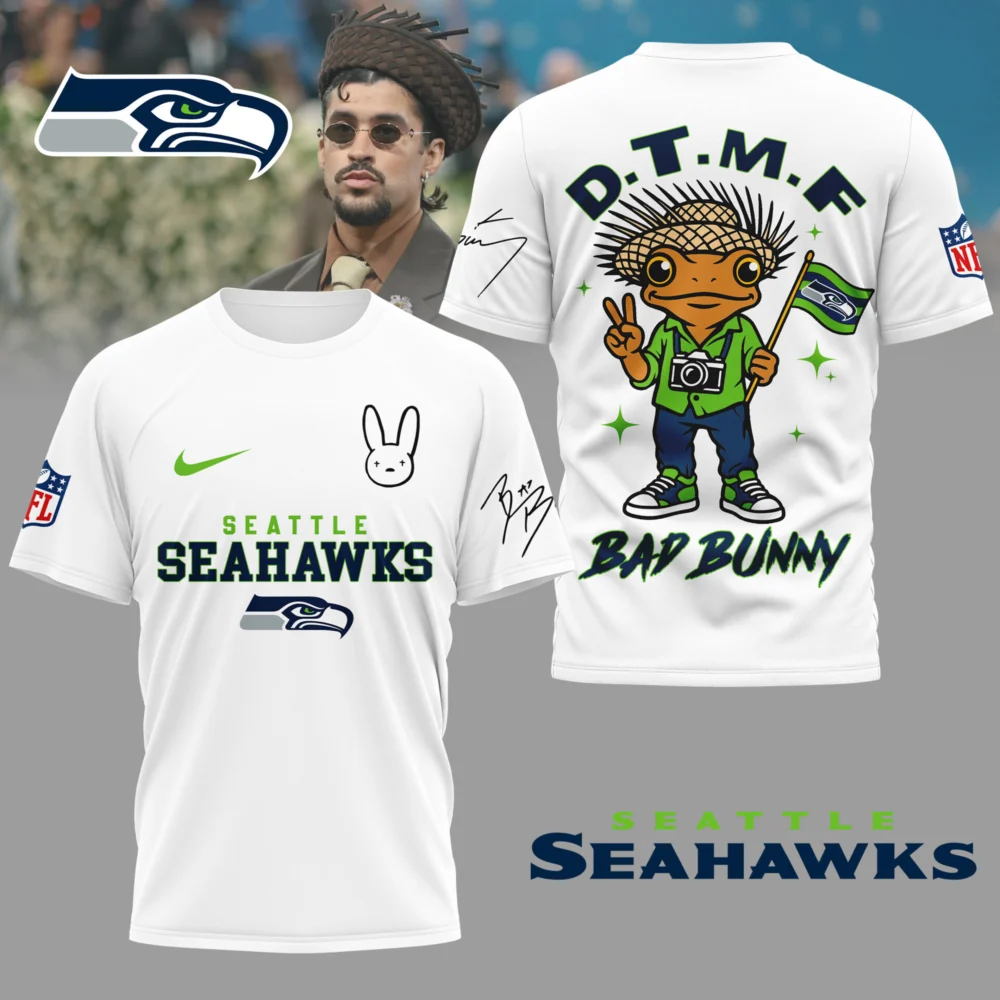 Seattle Seahawks | Premium NFL Bad Bunny 3D Shirt TD