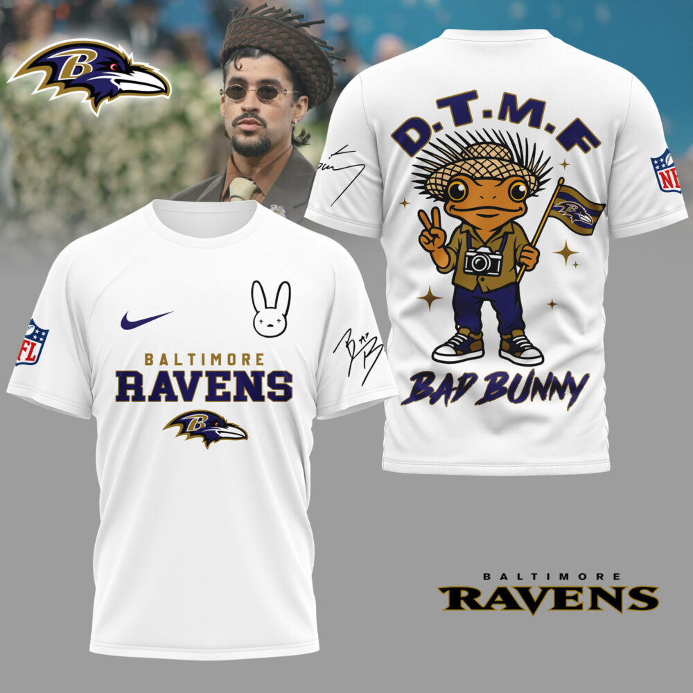 Baltimore Ravens | Premium NFL Bad Bunny 3D Shirt TD