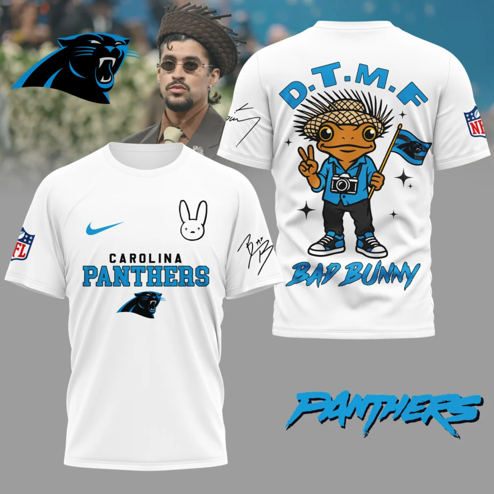 Carolina Panthers | Premium NFL Bad Bunny 3D Shirt TD