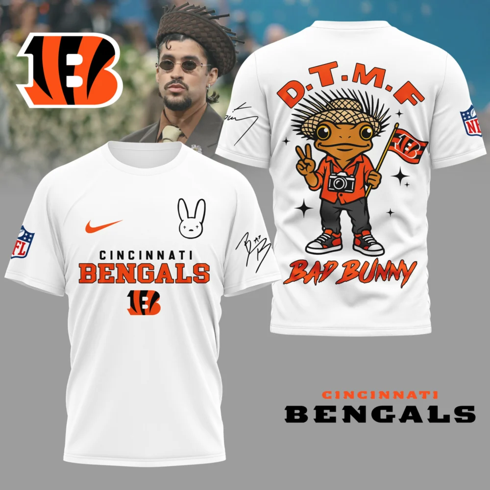 Cincinnati Bengals | Premium NFL Bad Bunny 3D Shirt TD
