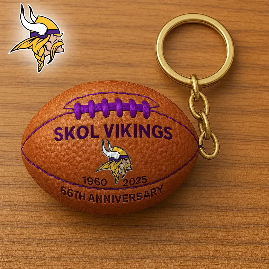 Minnesota Vikings | Premium NFL Anniversary Keychain - Pack 3