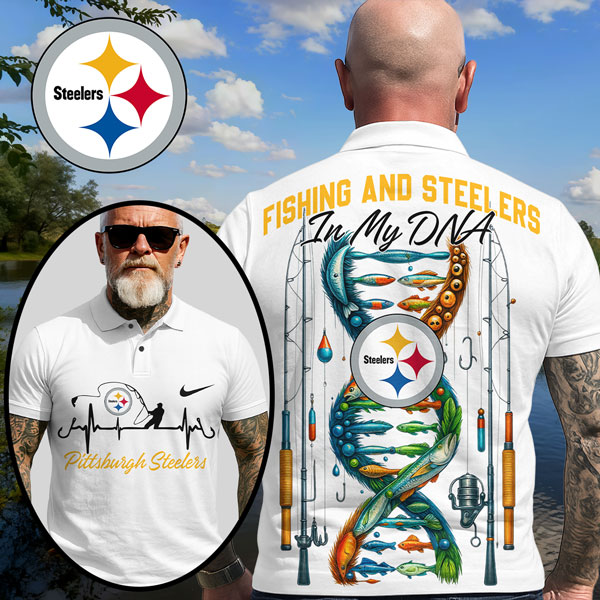 Pittsburgh Steelers | Premium NFL Fishing In My DNA Polo Shirt MM
